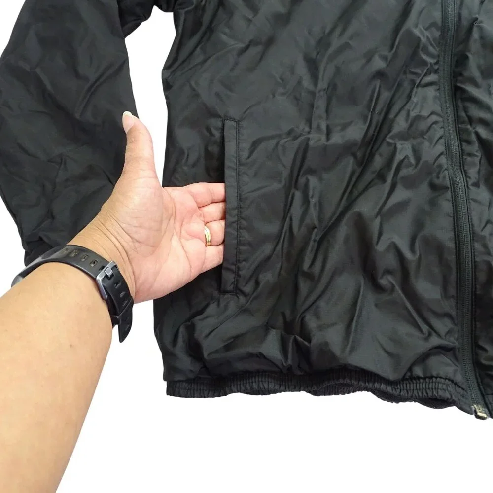 Puma Mens Black Full Zip Windbreaker Jacket Size XL Nylon Classic Casual - Picture 3 of 16